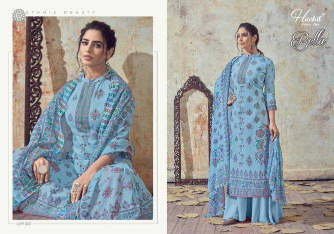 Harshit Bella latest Digital Printed  Designer Cotton Dress material Collection 